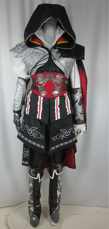 Anime Costumes Black Assassin's Creed Ezio Cosplay Costume - Click Image to Close